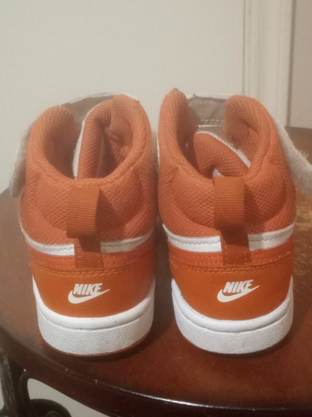 Nike Court Borough Mid High White Orange Size 11.5C Athletic Shoes CD7783-128 - Picture 10 of 12